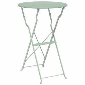 vidaXL Bistro stalas &Scaron;viesiai mėtas &Oslash; 50 x 71 cm Miltelinis plienas
