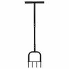 vidaXL Žolės aeratorius Juodas 95 x 27 cm Plastmasė