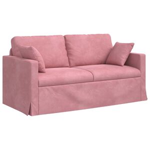 vidaXL Sofa Rožinė 158 x 78 x 80 cm Aksomas