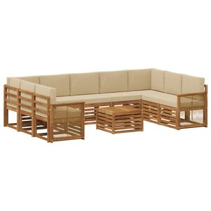 vidaXL Sofų komplektai Kietos akacijos mediena