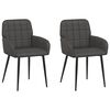vidaXL Valgomojo kėdės 2 pcs Dirbtinė oda Juoda 57 x 50 x 85 cm