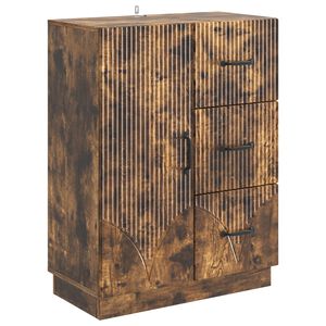 vidaXL Kabalas Dūminio ąžuolo 66 x 34,5 x 87 cm Apdirbta mediena