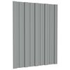 vidaXL Stogo plok&scaron;tė 12 vnt. Pilka 60 x 45 cm Galvanizuotas plienas