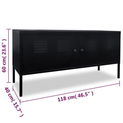 vidaXL Televizoriaus spintelė, 118x40x60cm, juoda