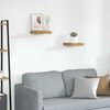 vidaXL Sieninė lentyna 2 pcs Smėlio 23 x 23,5 x 4 cm Apdirbta mediena