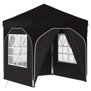 vidaXL Pop-up &scaron;ventinis palapinė 192 x 192 x 245 cm Juoda