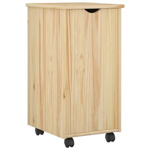 vidaXL Ratuotas kabinetas Ruda 34 x 39 x 65,5 cm Kietas pu&scaron;ies medis