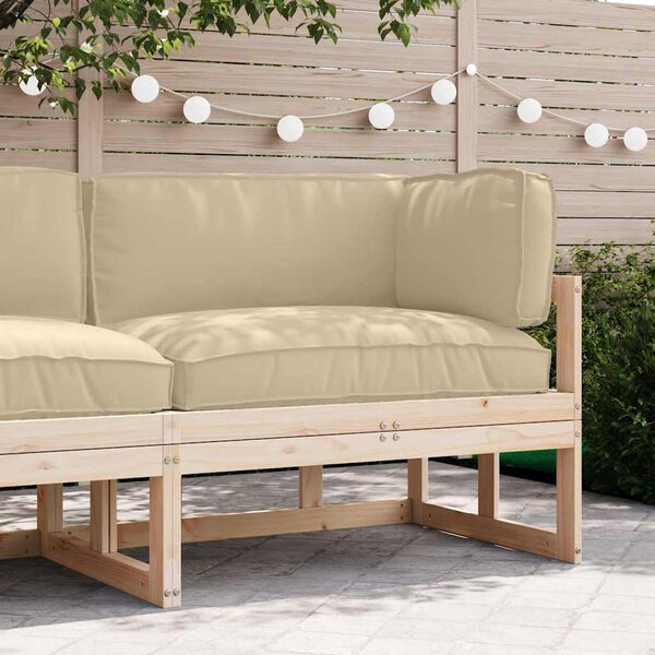 vidaXL Pallet pagalvių rinkinys 3 pcs Smėlio Oksfordo audinys