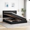 vidaXL Lova su daiktų laikymo vieta ir čiužiniu Juoda 160 x 200 cm