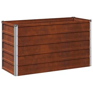 vidaXL Pakelta sodo lova Rūdijanti 100 x 40 x 55 cm kartonas