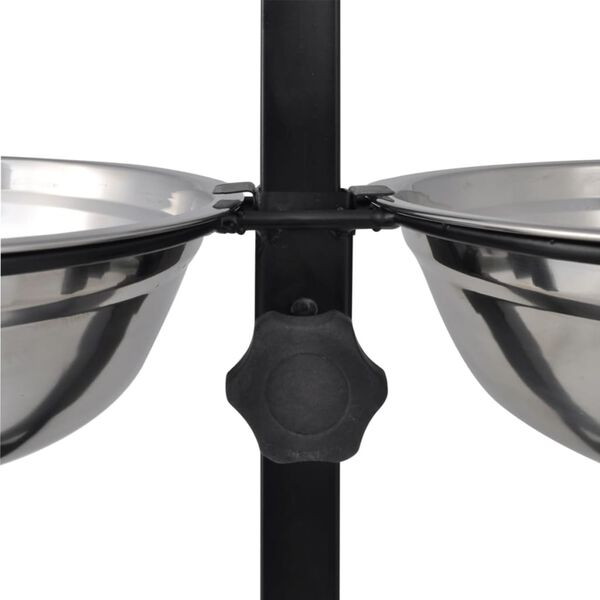 Reguliuojamas Stovas Šunų Dubenėliams su 2 x 1,6 l Dubenėliais