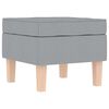 vidaXL Supama kėdė su pakoja, šviesiai pilkos spalvos, audinys