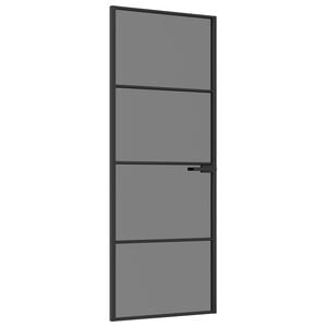 vidaXL Vidaus durys 76 x 201,5 cm Grūdintas stiklas ir aliuminis
