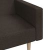 vidaXL Dvivietė sofa-lova, tamsiai rudos spalvos, audinys