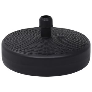 vidaXL Skėčio pagrindas, juodas, pildomas smėliu/vandeniu, 24l