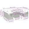 vidaXL Sodo komplektas su pagalvėlėmis, 10 dalių, rudas, poliratanas