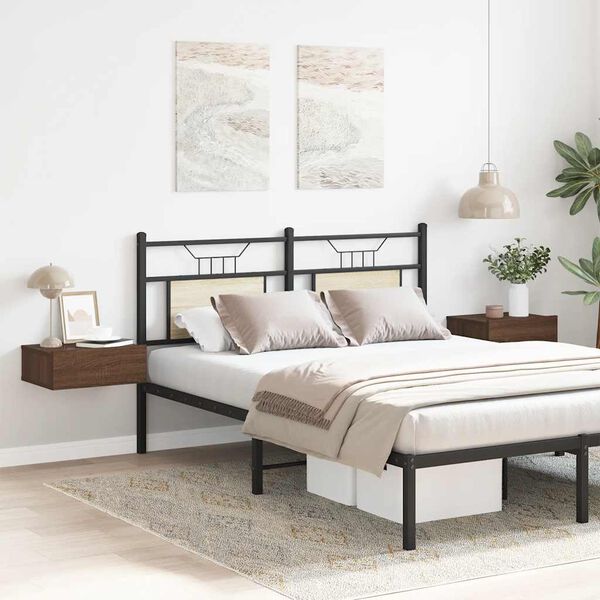 vidaXL Naktiniai staliukai, 2vnt., rudi, 40x30x15cm, mediena