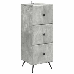 vidaXL Stalčių spintelė Betono pilka 33 x 34,5 x 90 cm