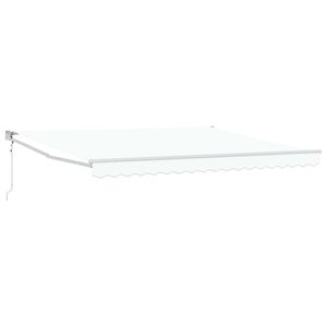 vidaXL I&scaron;traukiama markizė Balta 400 &times; 300 cm Poliesteris ir aliuminis