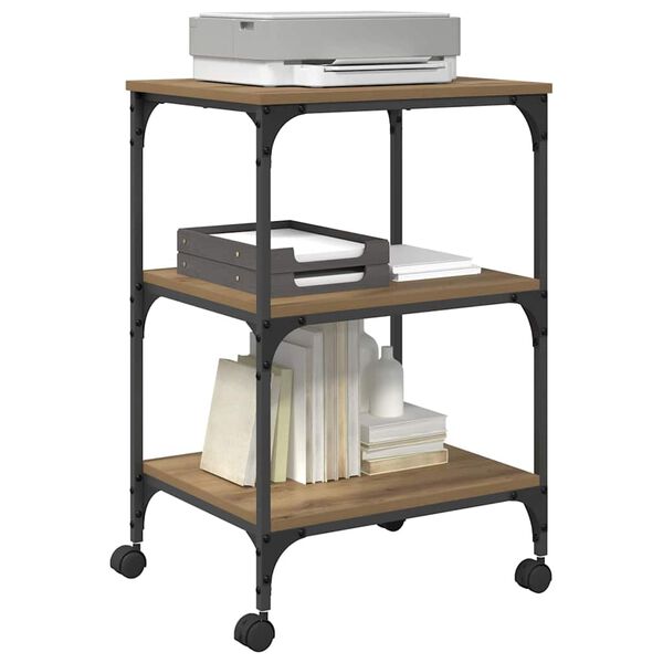 vidaXL Spausdintuvo laikiklis Amatininkų ąžuolas 50 x 41 x 75 cm