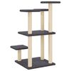 vidaXL Draskymo stovai katėms su platformomis, tamsiai pilki, 98,5cm
