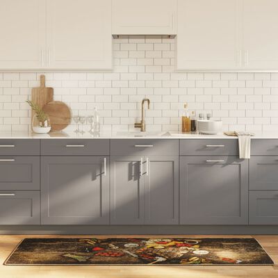 vidaXL Virtuvės kilimas, įvairių spalvų, 60x180cm, plaunamas