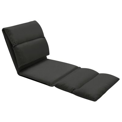 vidaXL Sulankstomas čiužinukas-kėdė, juodos spalvos, mikropluoštas