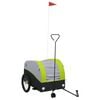 vidaXL Dviračio priekaba, juodos ir žalios spalvos, 45kg, geležis