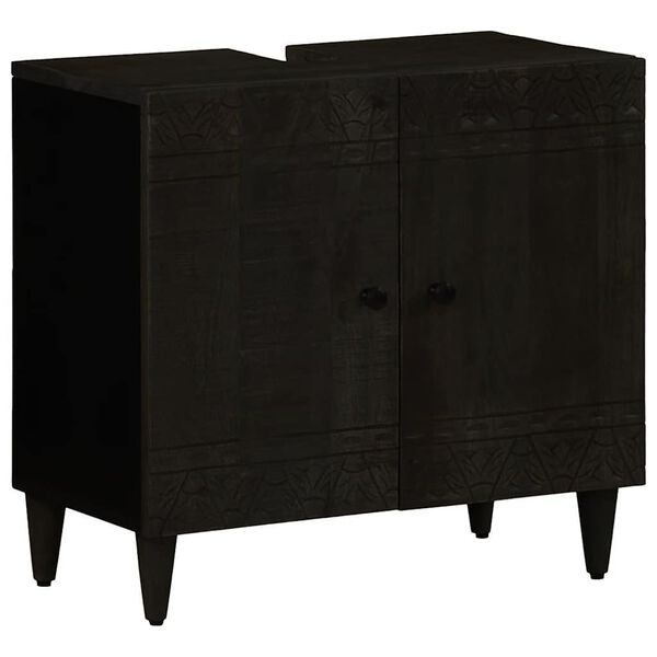 vidaXL Vonios kambario baldų komplektas, 2 dalių, mango masyvas