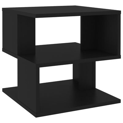 vidaXL Šoninis staliukas, juodos spalvos, 40x40x40cm, MDP