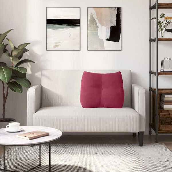 vidaXL Apsaugos Pagalvė Vyno raudona 60 x 24 x 50 cm Aksomas