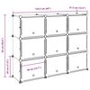 vidaXL Storage Cube Organizer su 9 kubeliais ir durelėmis juodas PP