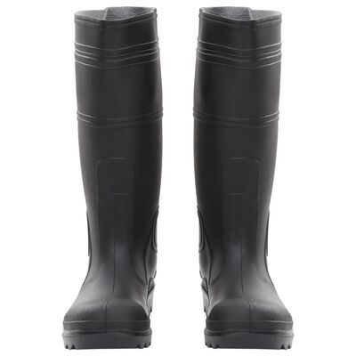 vidaXL Guminiai batai, juodos spalvos, PVC, 39 dydžio