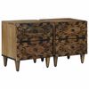vidaXL &Scaron;alia lovos spintelė su stalčių 2 pcs Ruda 40 x 33,5 x 46 cm