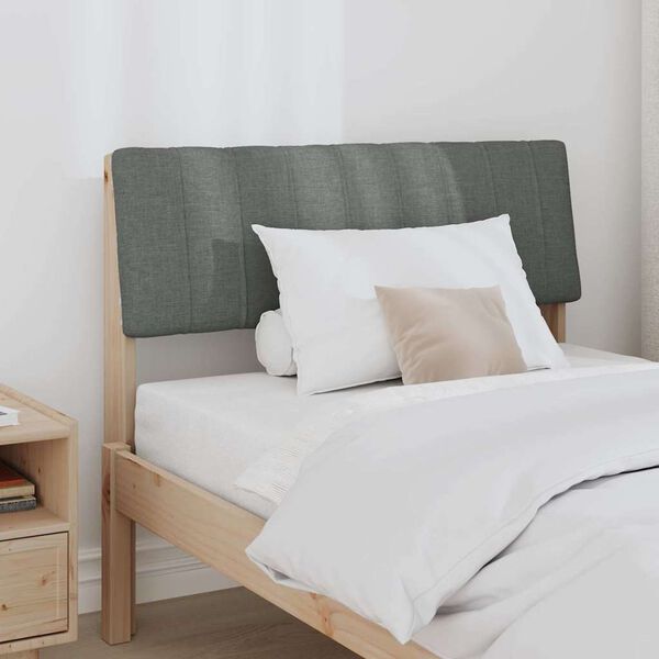 vidaXL Apmu&scaron;ta lovos galvūgalis Tamsiai pilka 90 cm