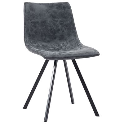 vidaXL Valgomojo kėdės, 6 vnt., juodos spalvos, dirbtinė oda