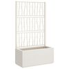 vidaXL Sodo lovelis su treliažu, baltos spalvos, 80x36x140cm, PP