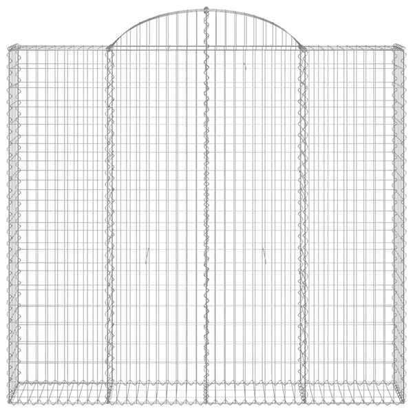 vidaXL I&scaron;lenkti gabiono krep&scaron;iai, 3vnt., 200x30x180/200cm, geležis