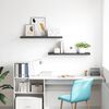 vidaXL Pakabinamos lentynos, 2vnt., pilkos, 90x23,5x3,8cm, MDF