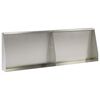 vidaXL Sienelė 2 vnt. 60 x 12 x 40 cm Nerūdijantis plienas Sidabrinė