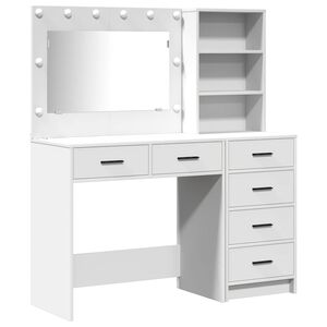 vidaXL Makiažo stalas 2 vnt. Balta 78.5 x 41 x 135 cm Apdirbta mediena