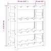 vidaXL Vyno laikiklis 16 butelių, rudas, pušies medienos masyvas