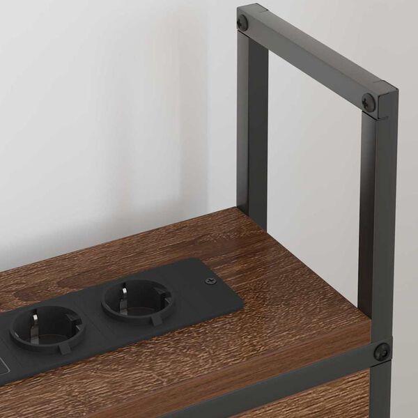 vidaXL Saugojimo Lovos Atlo&scaron;as su Įkrovimo Stotimi ruda ąžuolo 100 cm