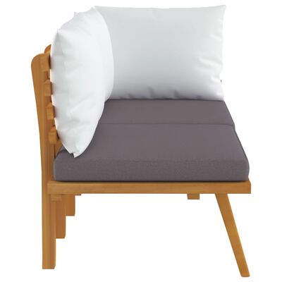 vidaXL Sodo baldų komplektas su pagalvėmis, 2 dalių, akacijos masyvas