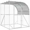 vidaXL Vi&scaron;tų būdas Sidabrinė 200 x 200 x 215 cm Galvanizuotas plienas