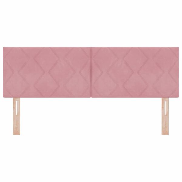 vidaXL Galvūgalis su galvūgalio Rožinė 160 cm Aksomas