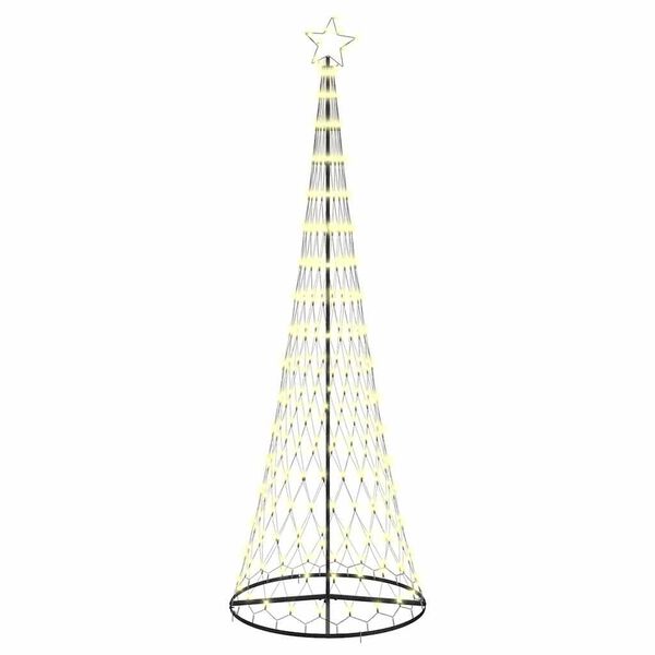 vidaXL LED Kalėdų medis Šilta balta 100.5 x 100.5 x 302.5 cm metalas