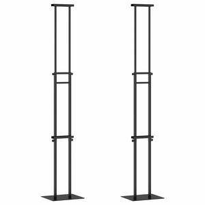 vidaXL Prekybos parodos stendai 2 vnt. Juoda 30 x 23,5 x 210 cm