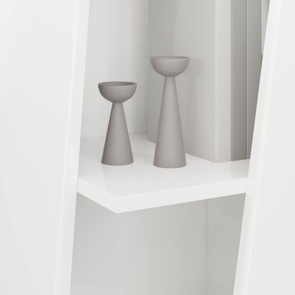 vidaXL &Scaron;oninis lentynas Auk&scaron;tai blizganti balta 33 x 32 x 100,5 cm