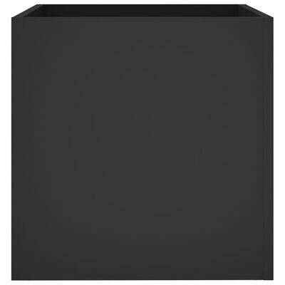 vidaXL Lovelis, juodos spalvos, 40x40x40cm, apdirbta mediena